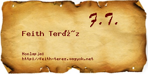 Feith Teréz névjegykártya